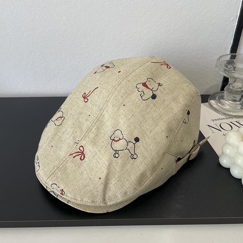 2025 New Cartoon Baseball Cap Retro Women Spring and Summer Fashion Casual Cute Versatile Quality Trend Beret Cap