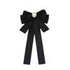 Black Memorial Black Bow Brooch Fabric Bowknot Bowtie Necktie New Shirt Collar Pins  Women