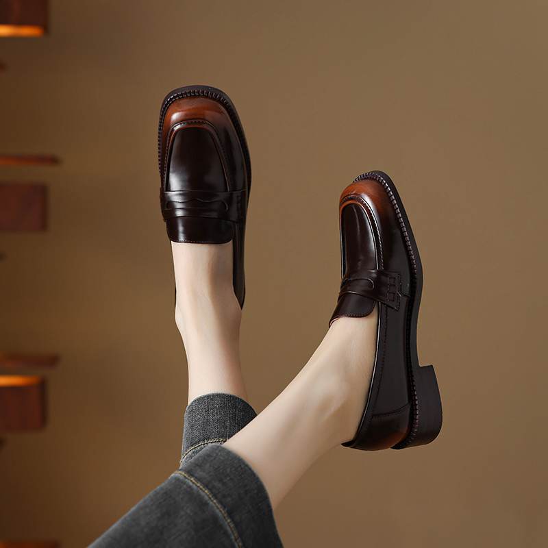 Krazing Pot Cow Skin Round Toe Size 42 Loafers Med Heels Slip On Gladiator Gladiator Autumn Pumps