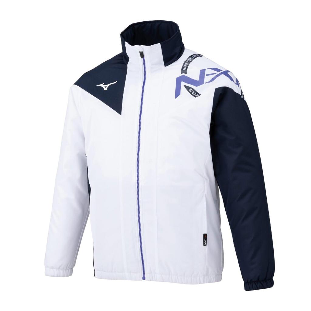 Mizuno Breath Thermo Training Size S N-XT Jacket, Heat-Generating Material, Water-Repellent, 32JEC750, Unisex, White,