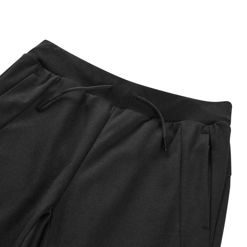 Skechers Comfort Sports Series Lace-Up Cuffed Breathable Knitted Sports Pants Women bottoms Carbon-Black P424W020-0018