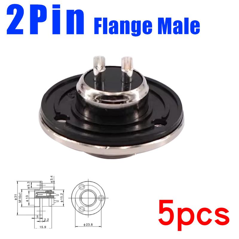 5pcs GX16 Flange Butting Type Aviation Plug Socket 2/3/4/5/6/7/8/9/10 Pin Male Female Fixing Circular Connectors