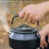 1 Litre Camping Kettle with Foldable Handle Fast Heating Gas Teapot Outdoor Lightweight Whistling Stainless Steel Kettle