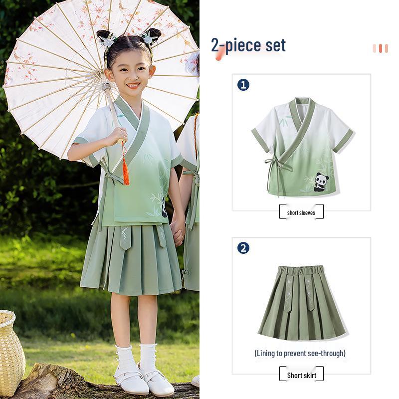 Chinesisches Hanfu-Kostüm im traditionellen Stil für Kindergartenaufführungen und Grundschulaufführungen