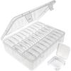Transparent Plastic Perler Bead Storage Box with Compartments