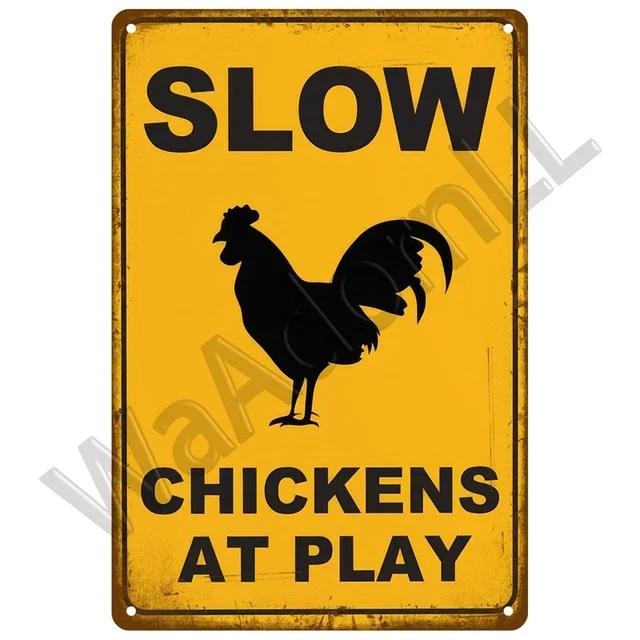 Vintage Retro Warning Tin Signs  Metal Caution Sign for Cafe Club Man Cave Pub Home Bars Coffee Shop  Wall Decor Art for Home