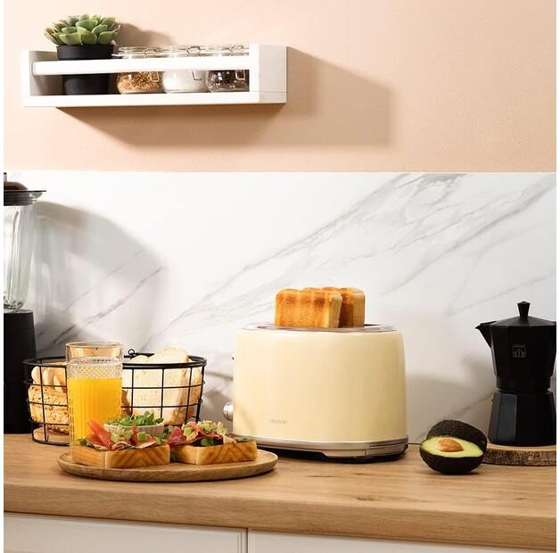Тостер Cecotec 03232 Toast & Taste Retro 1000 beige