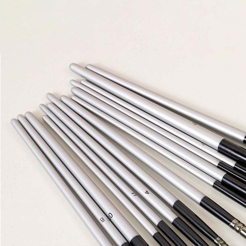 24Pcs Professional Paintbrush with Storage Case, Flat/Round/Fan/ Pointed Tip for Oil Acrylic Watercolor Rock Painting