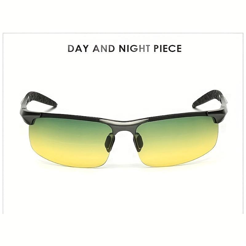 1pc Day & Night Vision Driving Glasses - Sporty Eyewear for Men & Women Perfect for Running Hiking & Fishing