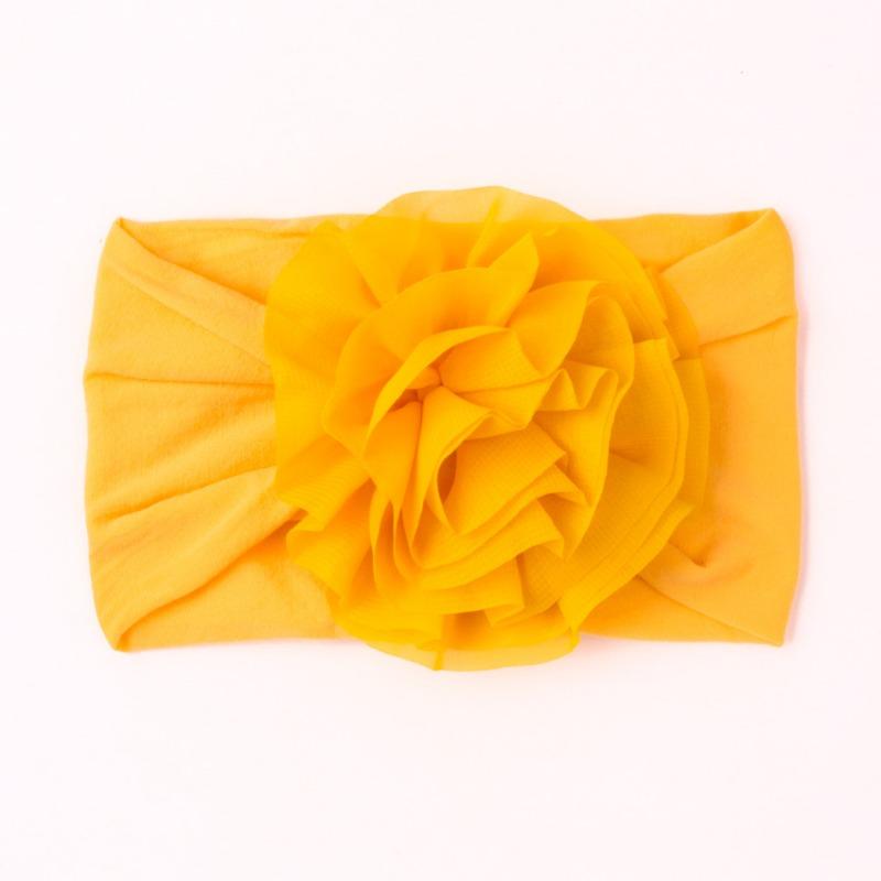 New cute and comfortable flower children's jewelry, soft solid color baby fontanelle headband, baby headband