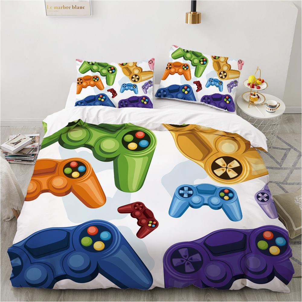 2/3pcs bedding set Digital Print Comfortable Duvet Cover for Home Bedroom Decoration, 1 Duvet Cover and 2pillowcase with Zippers