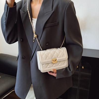 Retro Diamant neu beliebt Sommer Stickgarn Kette schlichte Umhänge Schulter kleine quadratische Tasche