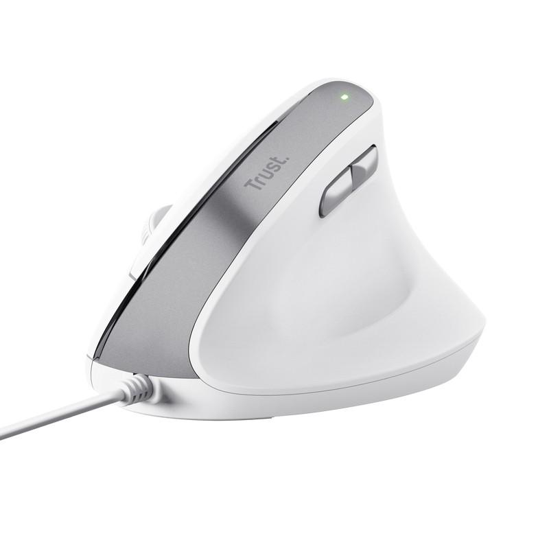 Kabelgebundene ergonomische Maus Bayo II weiß weiß