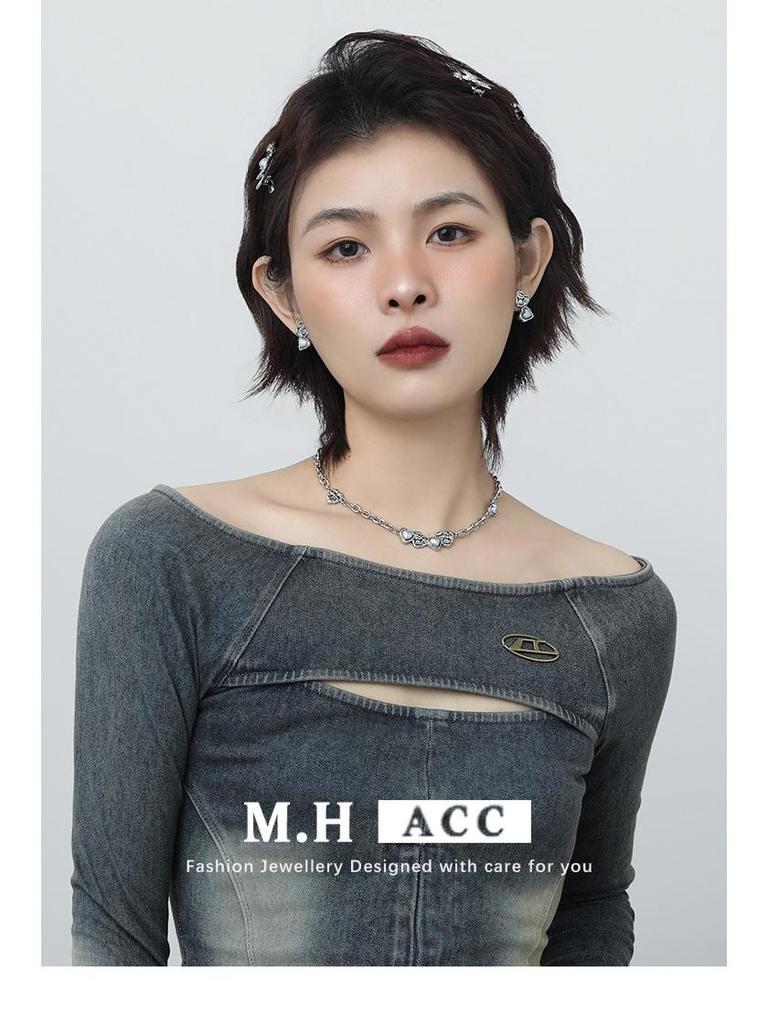 925 Silver Blue Heart Stud Earrings: Versatile, Luxurious, Sweet & Cool Style for Women