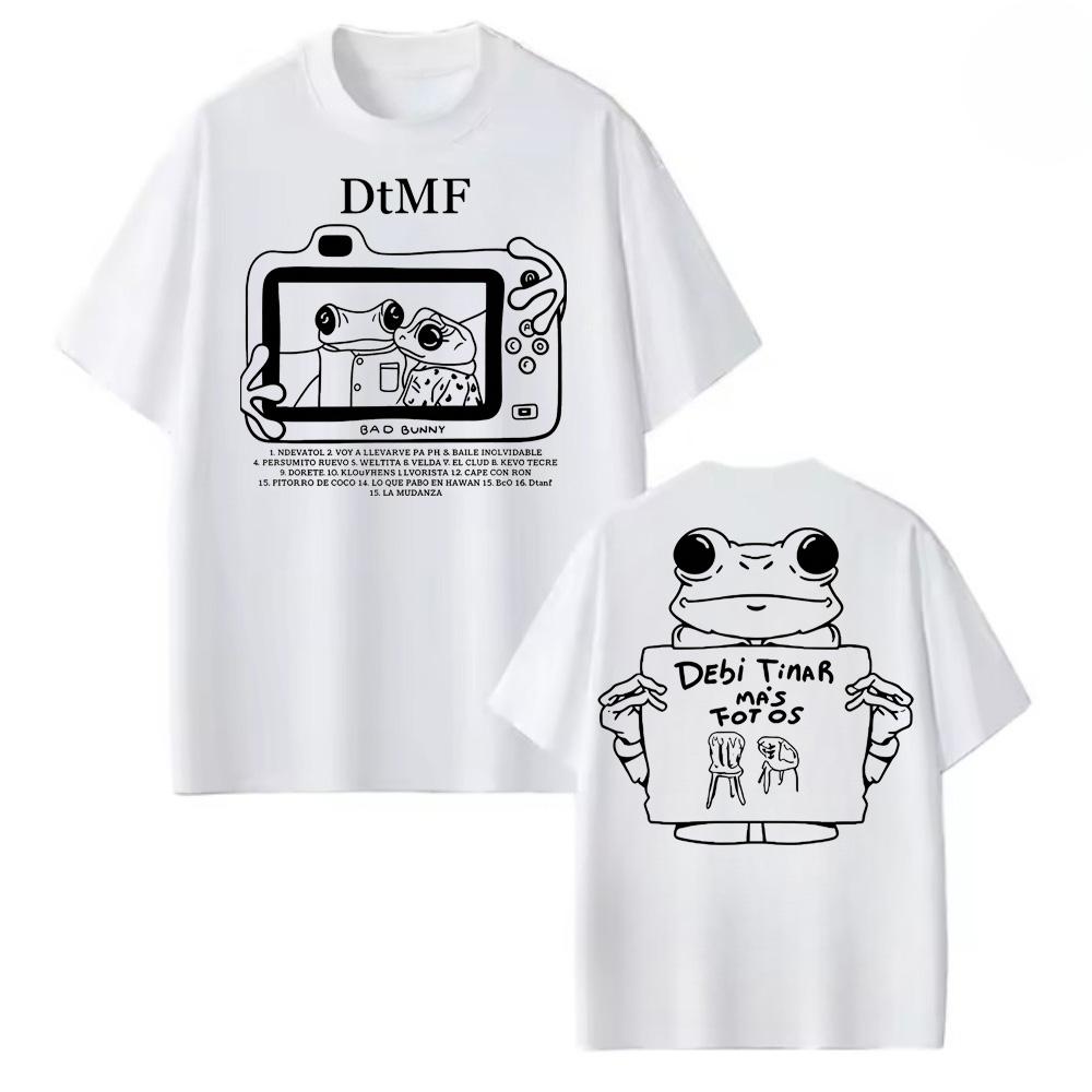 Rapper Bad Bunny Debi Remove More Photos Dtmf World Tour 2026 Summer New Unisex Unisex Cotton Street Wear Y2k Oversized Nhl Tshirt