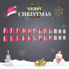Snowflake Press On Nails Short Square Fake Nails Christmas False Nails with Design Glitter Acrylic Nails Christmas Tree Glue On Nails Winter