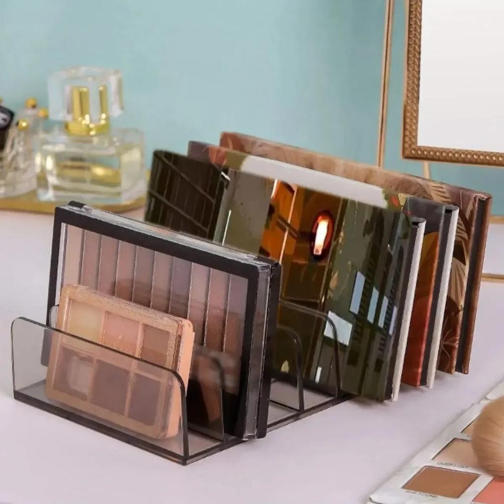 Tavă de Afișare Multifuncțională pentru Cosmetice Acrilice cu 7 Grilaje pentru Fard de Pleoape, Cutie de Depozitare, Raft Cosmetic, Suport pentru Articole de Toaletă, Uz Casnic