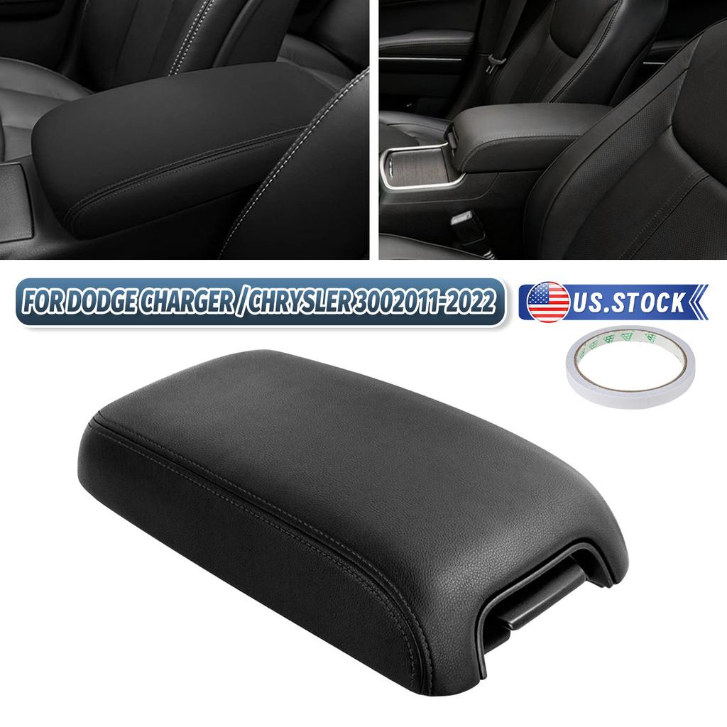 Car Center Console Armrest Cover Lid Arm Rest Pad Leather Auto Accessories Waterproof For Dodge Charger Chrysler 300 2011-2022