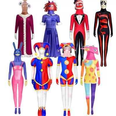 Overal Magic Numbers Circus Cos Jumpsuit Pamni Kreslený Klaun Gingo Cosplay Oblek