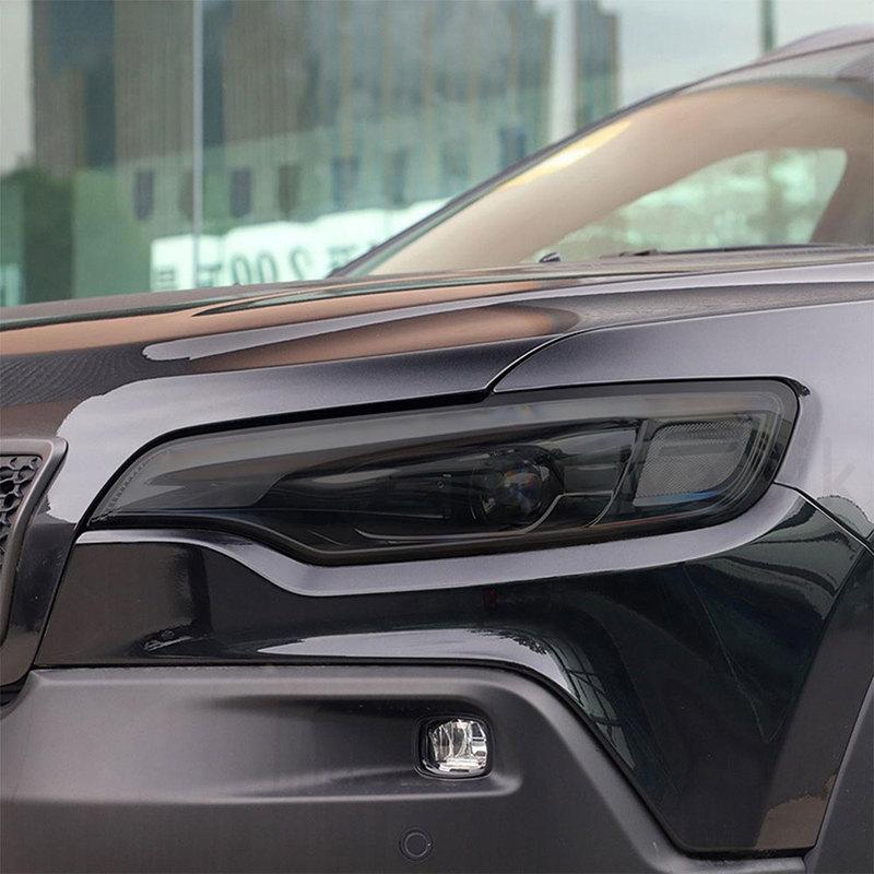 PPF Car Headlight Protective Film Front Light Tint Smoked Black TPU Sticker for Jeep Grand Cherokee Wrangler Compass Accessories