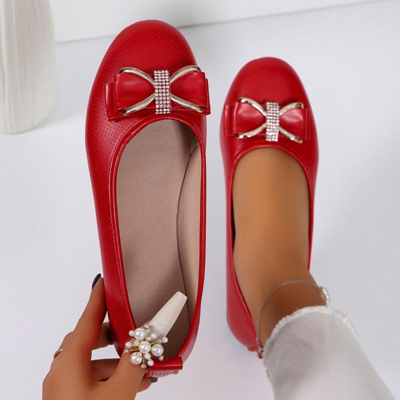 Casual Shoes Single Shoes Round Toe Shallow Mouth Low Heel Flat Single Shoes