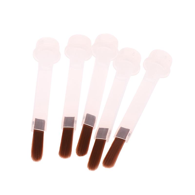 5/10/20 Stück Einweg-Nagellackpinsel für 15 ml Nagellackflasche, Ersatzpinsel, braune Haare, Nailart-Pinsel-Applikatoren