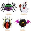Halloween decoration hanging 9-piece set party paper lantern pumpkin foldable black cat ghost bat