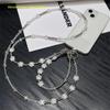 Shell Silver Dual-Use Phone Lanyard Necklace & Crossbody Case Elegant Bag Chain