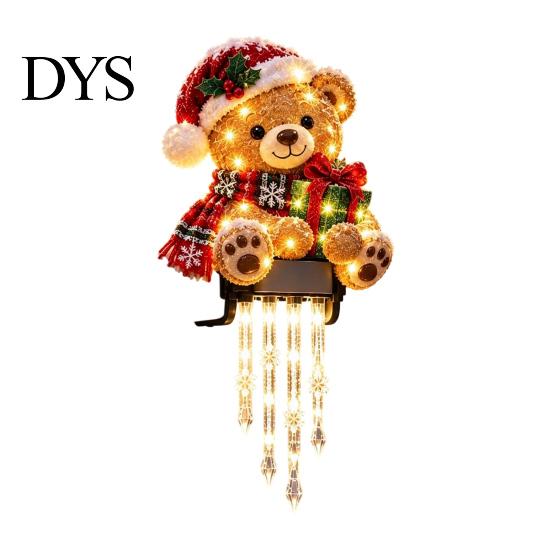 Außen-Feiertagsgeländer-Schmuck Winterglanz Schneemann Eiszapfen Licht Dekor, Weihnachtsdekorationen, Hängende Weihnachten Atmosphäre Beleuchtung LED-Lichter für Veranda,