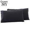 2Pcs Solid Color King Queen Pillow Case Home Bedroom Bed Cushion Cover Decor