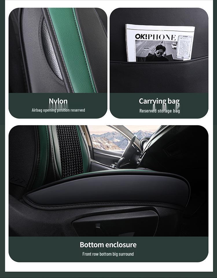 Cross-border All-Season Ice Silk Car Seat Cushion and Cover 