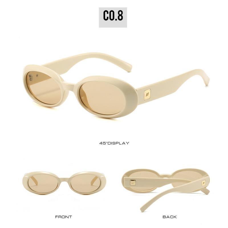 

Midnite Star Retro Classic Small Oval Sunglasses Women Fashion Champagne Lens Shades Uv400 Men Trending Rivets Punk Sun Glasses