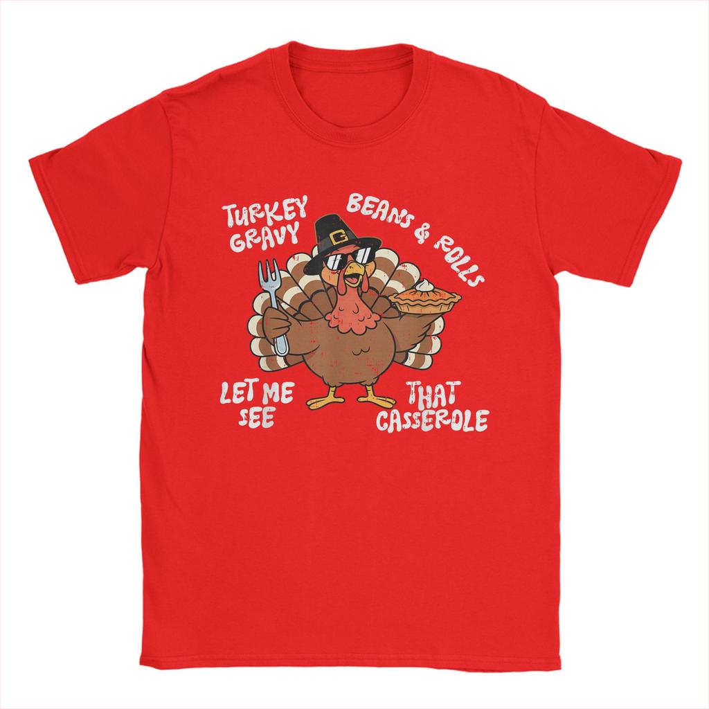 Turkey Gravy Beans and Rolls Casserole Funny Thanksgiving  T-Shirt Couple T-Shirts Breathable Tees Cheap Oversize Clothing