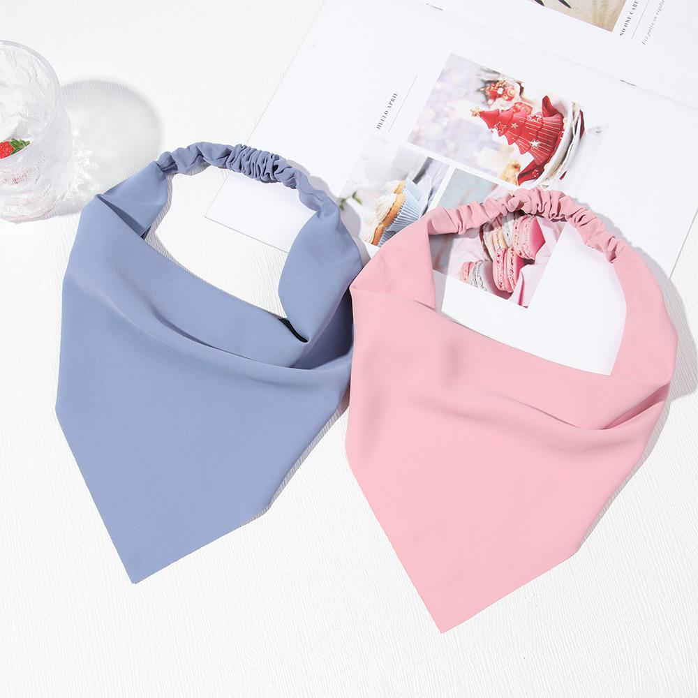 Cute Headband Solid Color Headband Turban Headwrap Hair Bands Triangle Hair Scarf