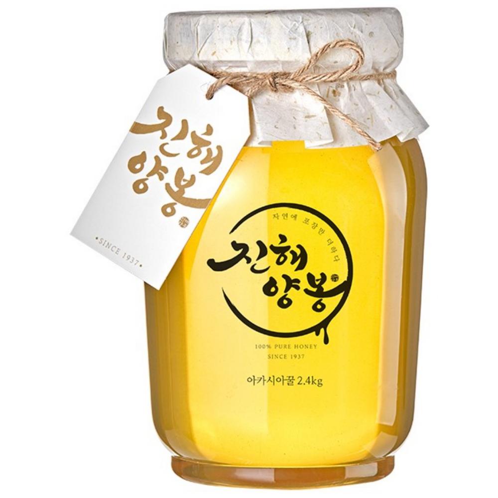 Jinhae Beekeeping Acacia Honey, Premium Grade Certified, QR Code Traceability Available, Honey 2.4kg, 1 Pcs