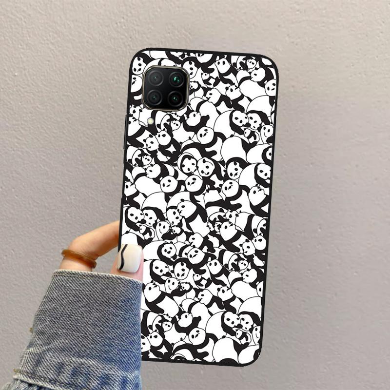Panda Animal For Huawei Nova Y73 Y72 Y61 Y91 Y70 Y60 Y90 12s 12i 11i 8i 9 10 SE P30 P40 Lite P60 Pro Case