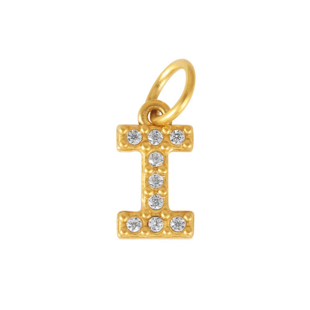 26 English Letter Rhinestone Pendants: European & American Style, 304 Stainless Steel, DIY Earring Accessories