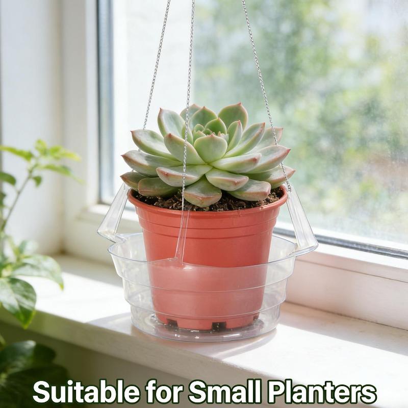 1/5pcs Hanging Plant Water Catcher Clear Plastics Plant Water Catcher Tray Outdoor Garden Flower Pot Decoration Drip Pans Tool