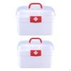 Family First Aid Medical Box Container 2-Layer Bin Storage Cosmetics Outdoor Activities Travel