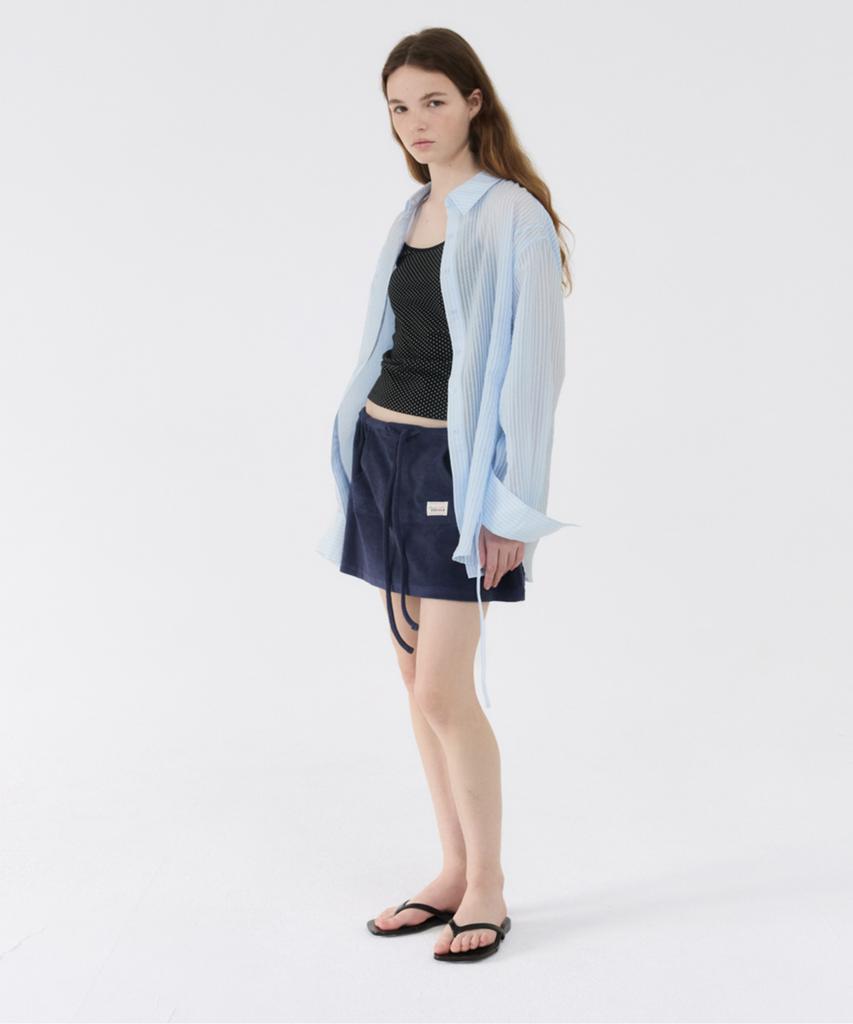 Gbh Apparel Terry Mini Skirt / Navy