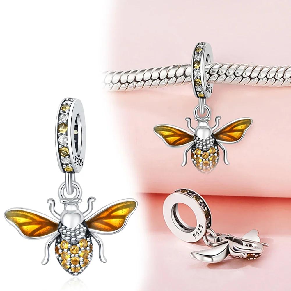 1/25 Silberne Bienen-Serie Goldene Wabenblumen Damenarmband DIY Leichter Luxus Schmuckherstellung Geschenk Hohe Qualität