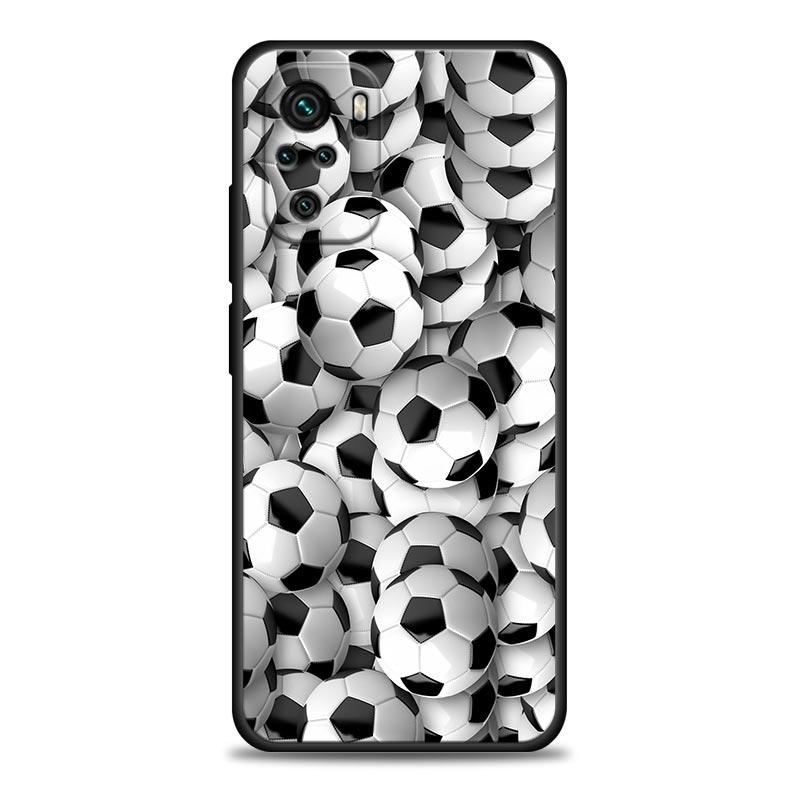 Fire Football Soccer Ball Phone Case For Xiaomi Redmi 15 15C 4G Note 15 14 13 Pro Plus 5G Soft Cover For Redmi Note 15Pro 14PRO