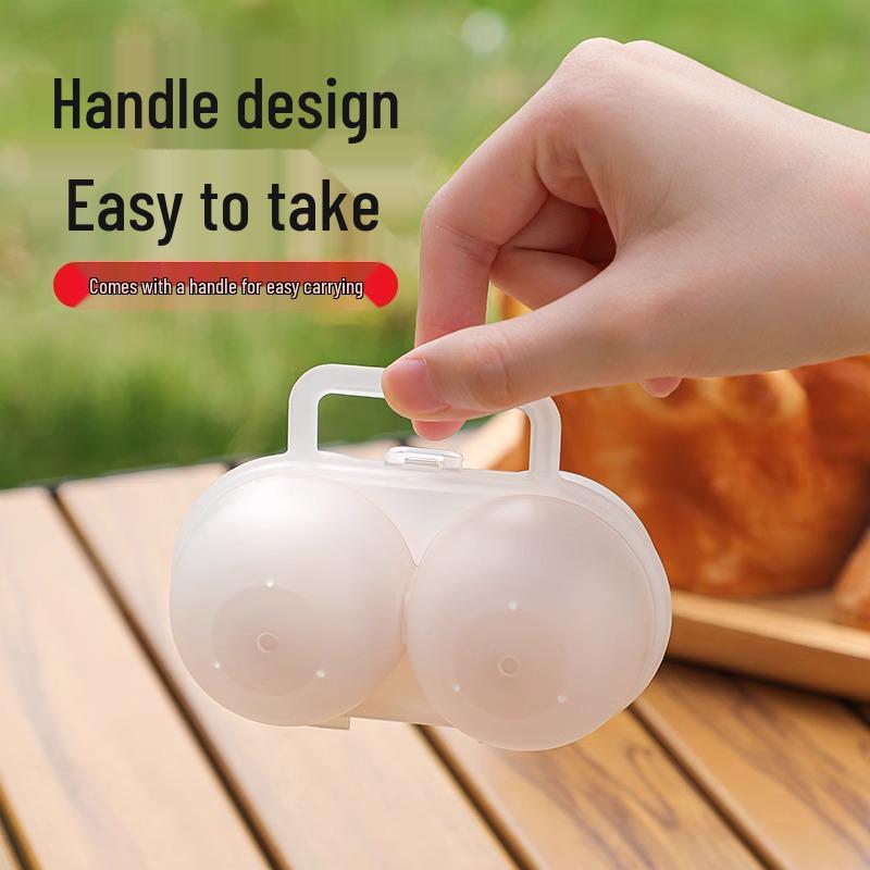 Portable Outdoor Shockproof Egg Holder with Lid - Travel and Refrigerator Storage Tray