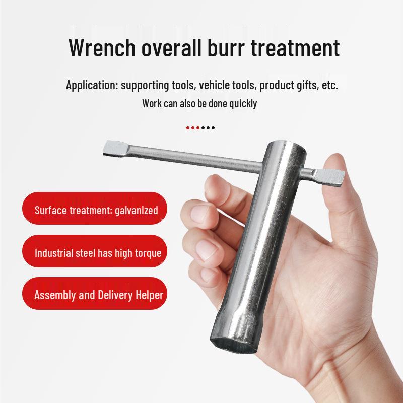 T-Type Socket Wrench: Steel Pipe Stamping Sleeve, One-Piece Press Rod, Hexagon Spark Plug Socket Tool