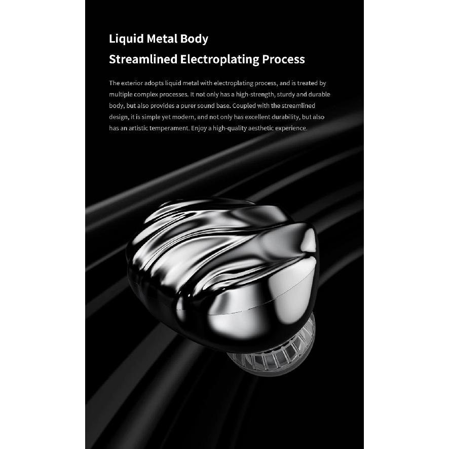 TRN SHELL Four-Unit Dynamic Driver Planar Hybrid IEM Earphones with Liquid Metal Body & Streamlined Electroplating Process