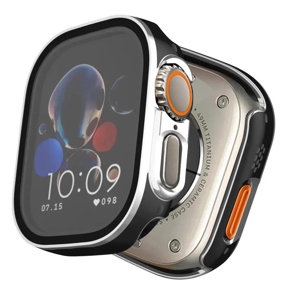 Glass+Case for Apple Watch Ultra 3 2 49mm Screen Protector Frame Cover for iWatch ultra 49 Tempered Protective 49MM Accessories