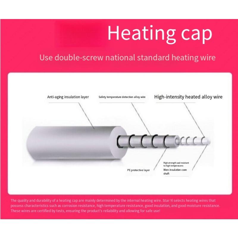 1PC [European Standard] Baimei Satin Three-speed Electric Heating Cap Temperature Control Perm Cap Care Evaporation Cap Hair Dyeing Bake Oil