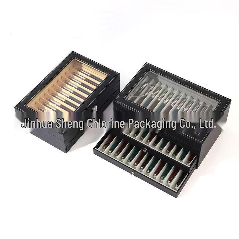 Shengxi Leather Skylight Fountain Pen Storage and Display Box