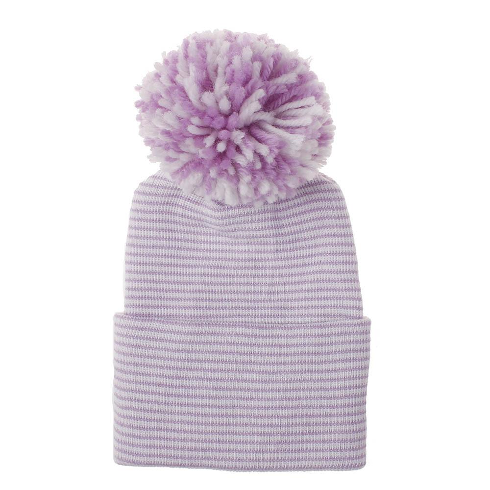 Rozkošný novorozenec, batole, miminko, holčička Pohodlné s Pom Ball Nemocniční čepice Teplá čepice s čepicí