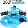Garden Sprinkler 360° Automatic Rotating Portable Sprinkler 3 Arm Nozzle